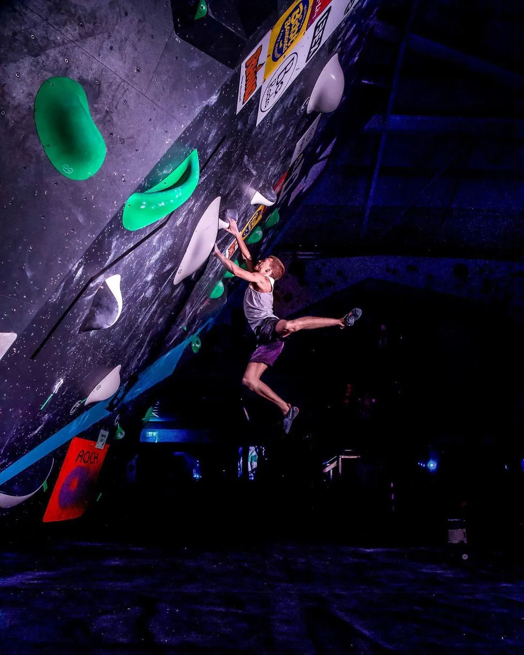 Climbers at a Blokfest bouldering competition